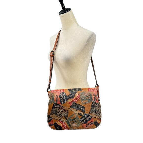 Patricia Nash NEW Old World Traveler Vintage Patch Positano Saddle Bag Purse - Picture 5 of 13